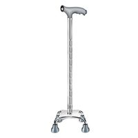 YULAN Four-Legged Walking Aid Cane Aluminum Handle with Light Telescopic Adjustable Anti-Slip Old Cane