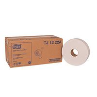 Tork Universal TJ1222A Jumbo Bath Tissue Roll, 2-Ply, 11.75" Dia., 3.55" Width x 2,000' Length, White (Case of 6 Rolls, 2,000 per Roll, 12,000 Feet)