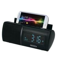 JENSEN JBD-100 Universal Bluetooth Clock Radio with Charging for Smartphones