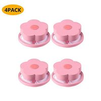WoCoo Washing Machine Floating Lint Mesh Bag Household Reusable Sundries Filter Net Pouch,2-6 Pcs,Filter hair(Pink,2 PC)