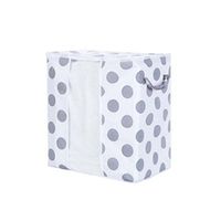 ZTY66 Fabric Foldable Storage Bag / Organizer Box for Clothes, Blanket, Quilt... (42 x 27 x 50CM, Dot Pattern)
