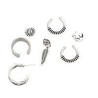 7pcs Cuff Earrings Vintage Stud Earrings Piercing And Non Piercing Ear Cuff