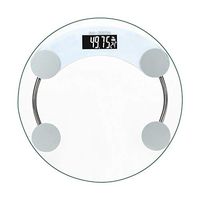 Round Transparent Weight Scale Adult Precision Electronic Scale Health Scale Glass Scale Backlight Display Slim Design Non-Slip,White