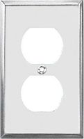 Jackson Deerfield 8CS108 Pro-Plate Steel Duplex Outlet Wall Plate, Chrome Finish