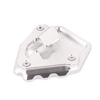 Frames & Fittings Motorcycle Side Kickstand Stand Extension Plate Pad for Honda CRF1000L Africa Twin 2016 2017 2018 - (Color: Silver)