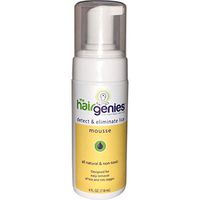 Hair Genies Mousse Detect, Eliminate, Treat Super Lice, All Natural, Chemical Free Anti Lice Prevention and Treatment, Easy Removal of Lice and Nits, Safe for Kids and Family, Peppermint Scented, 4oz