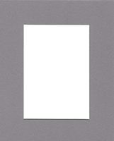 Pack of (2) 20x24 Acid Free White Core Picture Mats Cut for 16x20 Pictures in Ocean Grey