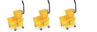 Genuine Joe GJO60466 Splash Guard Mop Bucket/Wringer, 6.50 gallon Capacity, Yellow (.3 PACK)