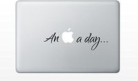 MacBook an Apple a Day. Decal Sticker for Apple MacBook air and pro 11 13 15 17 Models
