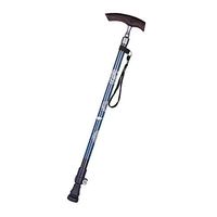 Carbon telescopic adjustable cane Solid wood handle non-slip thickening ultra light cane,Blue
