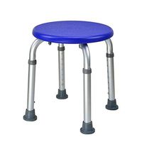Bathroom Accessories Non-Slip Bathroom Stool Elderly Bath Stool Small Stool Plastic Non-Rusting Stool Height Adjustable Bench Pregnant Women Bathroom Stool (Color : Dark Blue)