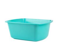 Portable Rectangular Plastic Wash Basin, 6 Quarts with Graduations, Turquoise (Pack of 6)