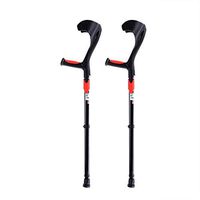 XRX Walking Forearm Crutches for Adults and Youth,Adjustable Foldable Lightweight Ergonomic Handle with Comfy Grip,High Density Sturdy Aluminum (Red)