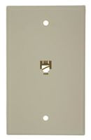 Leviton 40949-A Standard Telephone Wall Jack, 6P4C, Screw Terminals, Almond