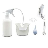 Ear Wax Cleaner Earwax Removal Kit Earwax Cleaning Tool with Basin 5 Tips US (White Bottle)