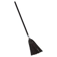 Rubbermaid Commercial Lobby Pro Synthetic-Fill Broom, 37 1/2quot; Handle, Black