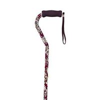Designer Offset Handle Single Point Cane Color: Burgundy