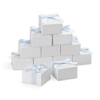 Oirlv 12 Pack Multifunction Jewelry Gift Boxes with Foam and Velvet Insert for Rings Earrings Necklaces Wholesales Gift Boxes Ideal for Wedding,Christmas,Anniversaries(White)