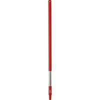 Vikan 29834 39.5" Stainless Steel Handle with Threaded Tip, 1-7/32" Diameter, Red