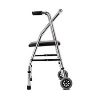 Diry Old-Fashioned Folding Walker with Four-Legged Walking Stick