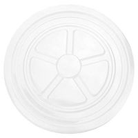 [50 Count] Flat Ice Cream Cup Lids - 4 oz Clear Disposable Lids - Fit Our 4 oz Cups PerfectlyCups Sold Separately Frozen Dessert Supplies