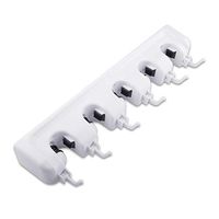 [2-Pack] Mop and Broom Holder - 5 Slots 6 Hooks