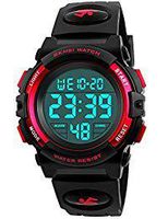 Dodosky Boy Toys Age 5-12, LED 50M Waterproof Digital Sport Watches for Kids Birthday Presents Gifts for 5-12 Year Old Boys - Red