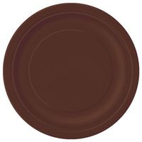 Unique Industries, Cake Paper Plates, 20 Pieces - Brown