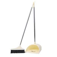 WDX- Broom combination household living room sweeping floor cleaning kitchen cleaning tools broom 簸箕 set combination thickening broom soft hair non-stick hair artifact Household (Color : A)
