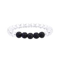 HOMEYU Women Men Lava Rock Stones Aromatherapy Essential Oil Diffuser Bracelet Natural Gemstones Beads
