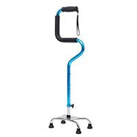 Adjustable Walking Aid Crutches Aluminum Alloy Anti-Slip Elderly Four-Legged Stick Assisted to Get Up 2 Colors 26cm78cm MUMUJIN (Color : Blue)