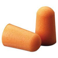 3M Foam Single-Use Earplugs, Cordless, 29NRR, Orange