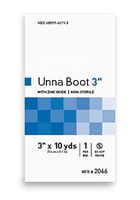 Unna Boot with Zinc Oxide 3 inch x 10 Yards. Case of 12 Rolls Gauze Bandages. Cotton, NonSterile Patch. Single Use. Comfortable and Gentle Pressure. Latex-Free.