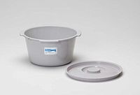 MediChoice Commode Pail Sets with Lids, Plastic, Gray, 7 Quart Capacity (Case of 6)