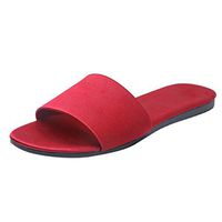Women Slides Fashion Slipper Sandals Soft Sole Home Bathroom Slippers Beach Shoe Red