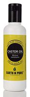 Earth N Pure Castor Oil 100% Pure, Undiluted, Natural, Cold Pressed and Therapeutic Grade - Stimulate Growth for Eyelashes, Eyebrows, Hair, Lash Growth Serum, Eye Brow Treatment (200 ML/6.8 fl.oz)