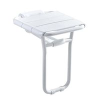 Elderly/Disabled Anti-Slip Shower Seat Stool with Legs Stool/Foldable Wall Shower Stools ABS Wall Mounted Shower Seat Stool Folding Change Shoes Stool for in White, Max 120kg