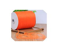 Wine Red (10 Meters/Lot) 1/4''(6mm) Organza Ribbons Gift Wedding Christmas Decoration Wrapping Ribbons,Bright Orange