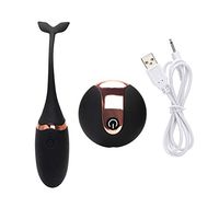 PTS 10 Modes Vibrantoring Recharging Body Stmlater G Msger Wireless Control Six Toy for Women (BK)