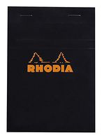 Rhodia 80 Sheet Graph Notepads, 4 by 6", Black