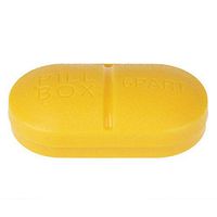 6 Parts Pill Travel Box Tablet Holder Medicine Dispenser Organiser Storage Yellow