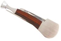 Tobacco Pipe 3-in-1 Tool - Classic Wood & Stainless Steel - Tamper, Reamer & Pick