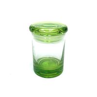Fess Jars Gradient Pop Top Jar Glass Odorless Medical Jar Herb Stash Container (Green)