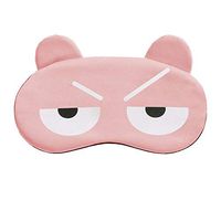 Aokarry Light Blocking Sleep Mask, Cotton Cute Cartoon Faces Pattern Eye Mask for Sleep-Angry Face - Pink-1