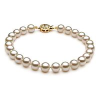 White 6-7mm AA Quality Japanese Akoya Cultured Pearl Bracelet for Women-8.5 in Length