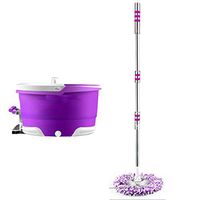 WXQ-XQ Mop and Bucket Cleaning Set Pedal Type Household Purple Adjustable Head2