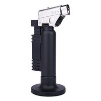 Butane Torch Windproof Lighter - Gas Jet Flame Cigarette Cigar Lighter for Kitchen Cooking, BBQ (Gas Not Included)