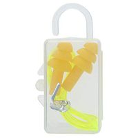 Jenny.Ben Waterproof Soft Silicone Cord earplugs Travel Sleep Anti Noise earplugs Noise Reduction Swimming Earmuffs 2 Pairs is