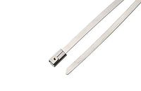 South Main Hardware 888122 14-in 304 Stainless Steel, 100-Pack 350-lb, Silver, Metal Cable Tie, 14", 100 Piece