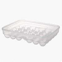 NBSXR 2 Pack Egg Holder for Refrigerator with Lid, Portable Large Capacity Egg Container Food Carrier, Fits 34 Eggs, Great for Every Home